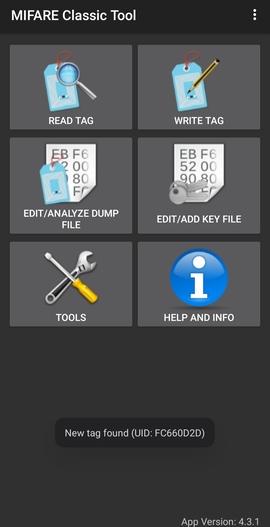 mifare classic card found